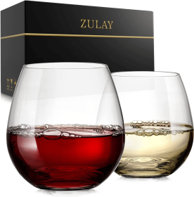Stemless Wine Glasses Set