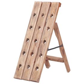 Wine Rack for 15 Bottles 10.2"x19.7"x27.6" Solid Mahogany Wood
