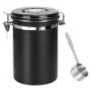 61OZ Stainless Steel Coffee Container With Scoop Date Month Tracker Airtight Coffee Canister For Coffee Beans Grounds Tea Sugar Nut Candy Flour